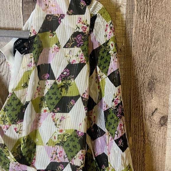 J Crew Lurex chiffon midi dress - Picture 5 of 10